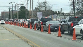 Drive-thru COVID-19 test site opens on NW Side to first responders, health professionals