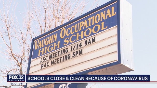 Several schools in Chicago close in order to clean facilities due to coronavirus fears