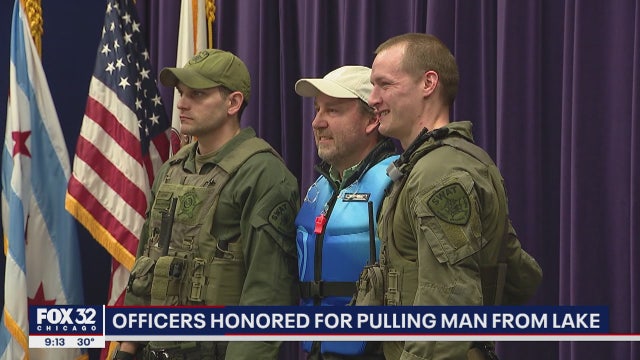 Chicago SWAT officers honored for saving man from icy Lake Michigan waters