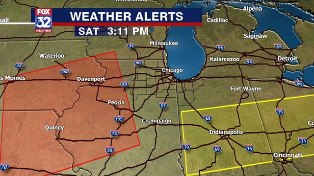 Tornado watch in effect in dozens of Illinois counties until 9pm