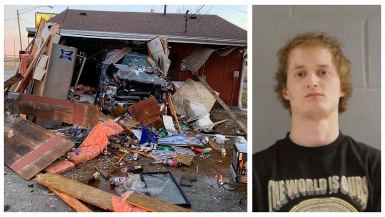 Valparaiso man crashes into liquor store
