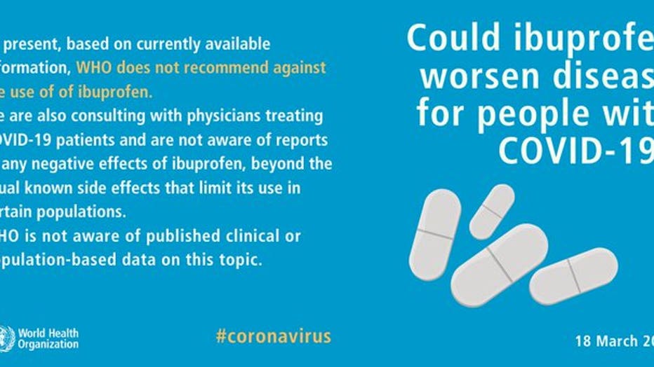 WHO Now Says Ibuprofen Is OK To Take For Coronavirus Symptoms FOX 32   ETbRLImWoAA5 9D 