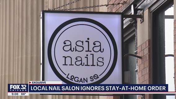 Chicago nail salon appears to ignore stay-at-home order