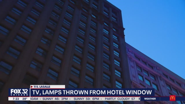 TV thrown from window of Loop hotel