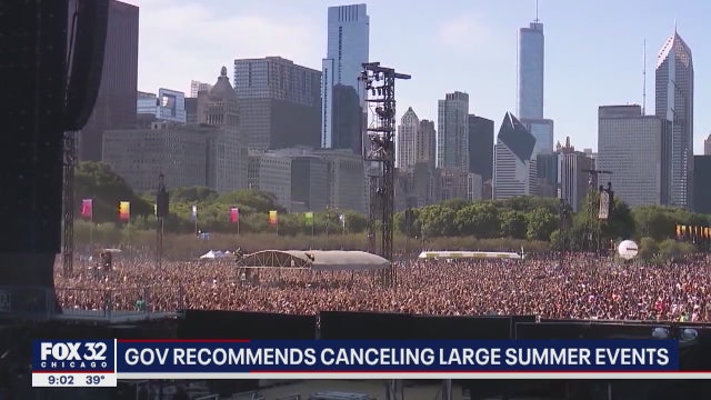 Illinois governor recommends canceling large summer events due to COVID-19