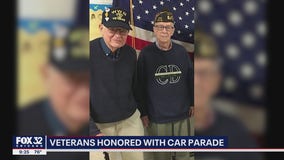 2 WWII veterans in Western Springs honored with car parade on Memorial Day