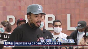 Crowd gathers outside CPD HQ to protest killing of George Floyd, treatment of black and brown communities