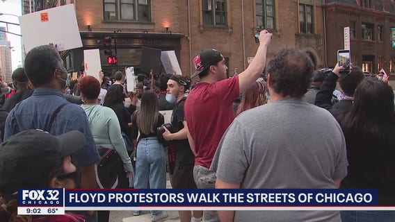 Protesters rally in downtown Chicago following death of George Floyd