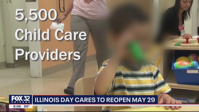 All Illinois daycares to reopen May 29 when residents begin returning to work