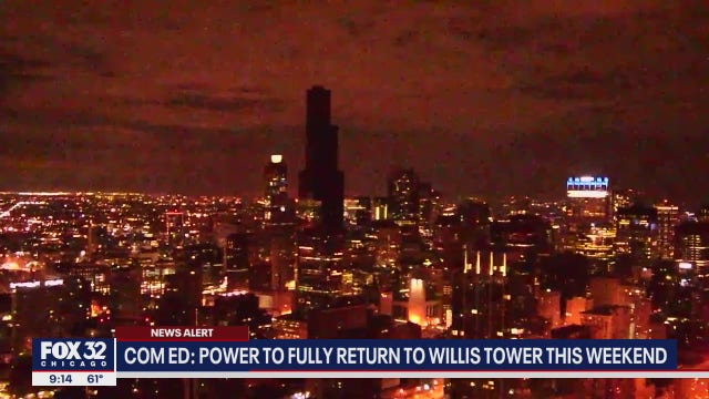 Power at Willis Tower to be fully restored this weekend, ComEd says