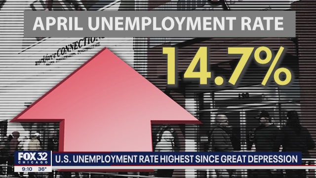 US unemployment surges to a Depression-era level of 14.7-percent