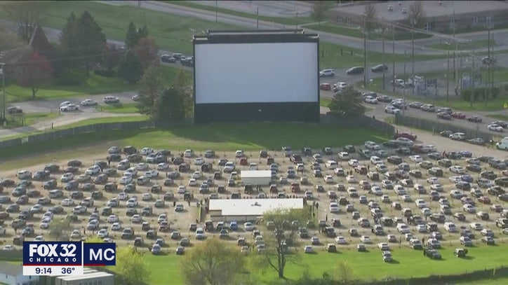 McHenry drive-in theater reopens to line of cars | FOX 32 ...