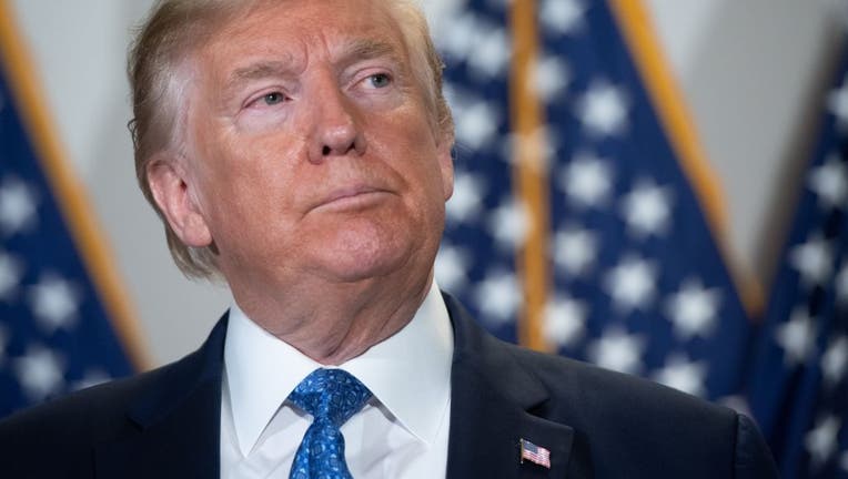 US President Donald Trump speaks during a press conference following the Senate Republicans policy luncheon on Capitol Hill in Washington, DC, on May 19, 2020. 