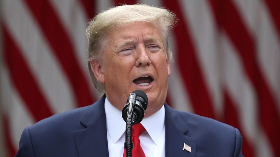 President Trump Holds Press Conference In White House Rose Garden