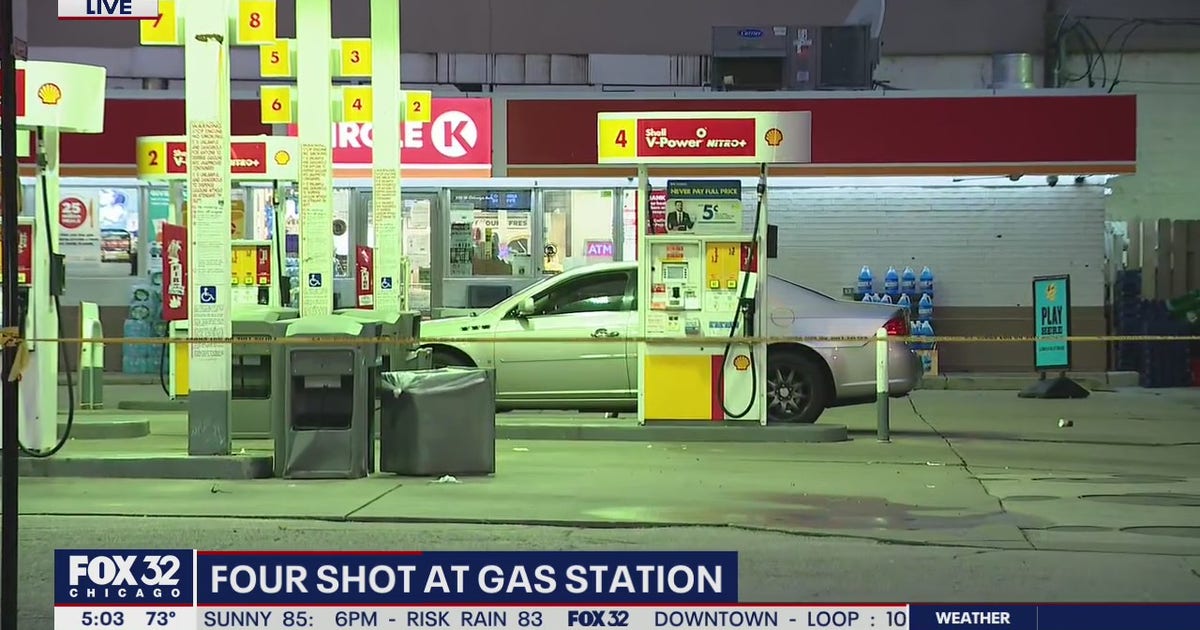 4 shot while sitting in vehicle at gas station on the Near North Side ...