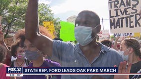 State Representative LaShawn Ford leads suburban march