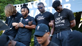 Clemson University football players lead 'March for Change'