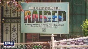 City of Harvey placing signs outside homes raided for drugs