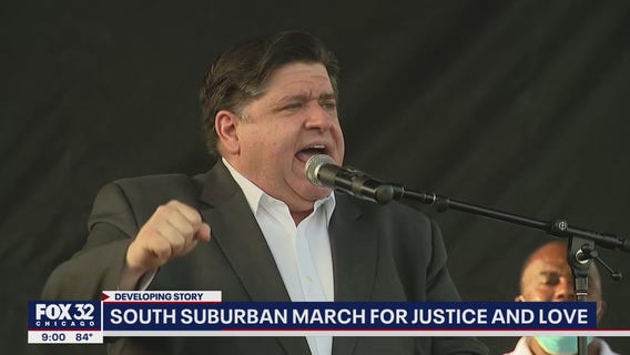 Pritzker joins protesters for peaceful march through south suburban Matteson