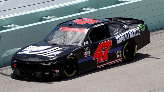 NASCAR driver races in 'Back the Blue' car in support of law enforcement