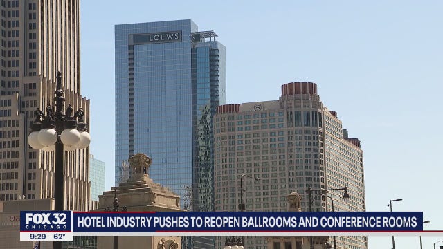 Hotel industry pushing Pritzker to allow reopening of ballrooms, conference rooms