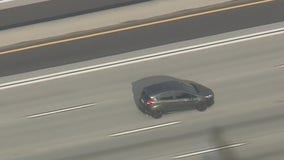 Police pursue erratic driver at high speeds through several SoCal cities