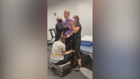 'Dude, I'm tall!': Teen's reaction to standing for first time since spinal cord injury is priceless