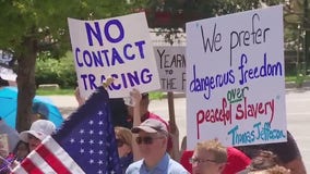 Protesters gather at Texas Capitol for "Shed the Mask" rally