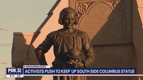 Attention turns to Chicago's last standing Christopher Columbus statue