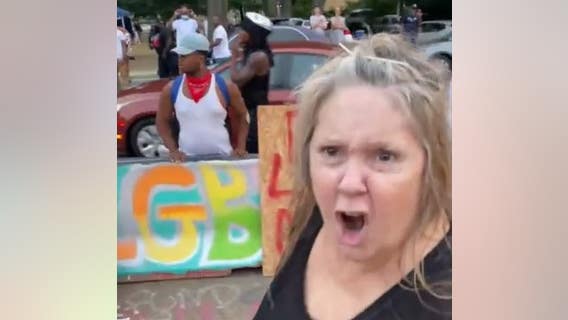 ‘This is my city’: Video captures woman yelling racial slur at George Floyd hologram event