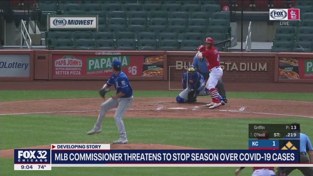 MLB commissioner threatens to stop season over COVID-19 cases