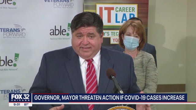 Pritzker warns he will implement restrictions again if COVID numbers continue to rise