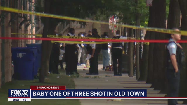 Baby among 3 shot on Chicago's North Side; suspects in custody