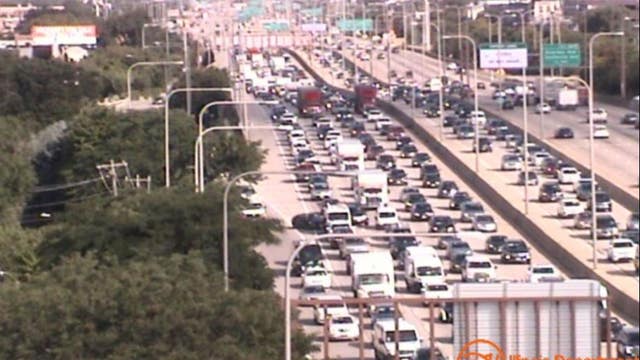 Inbound Kennedy express lanes reopen at Ogden after crash sends person to hospital