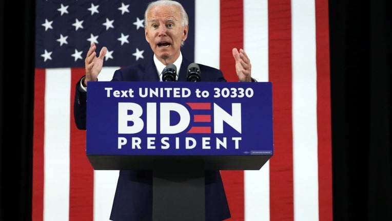 a3a37a73-Presidential Candidate Joe Biden Delivers Remarks In Delaware