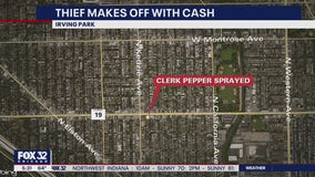 Clerk pepper-sprayed in Irving Park robbery