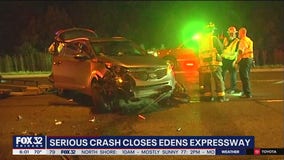 3 motorcyclists ejected, critically hurt in Edens Expy. crash