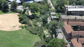 North Side neighborhoods clean up after storm, tornado with 110 mph gust down trees