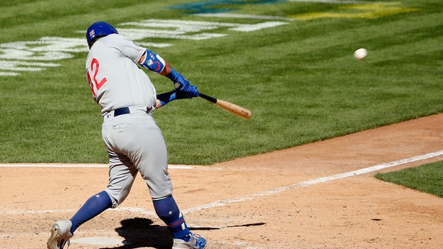 Schwarber homers twice as Cubs pound Reds 10-1