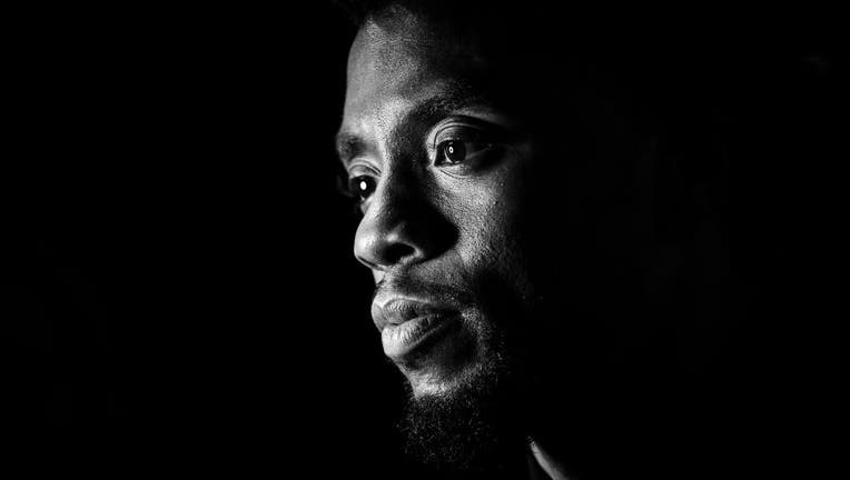 FILE - Chadwick Boseman has died at age 43 due to colon cancer. Int his photo, Boseman attends the European Premiere of Marvel Studios'