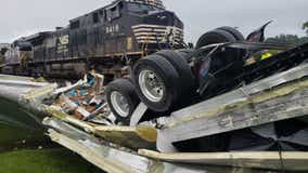 Train slams into tractor trailer in Villa Rica: Caught on camera