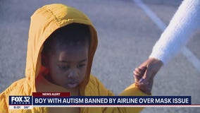 3-year-old with autism banned from airline over not wearing mask, Chicago family says