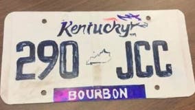 Kentucky police pull over driver after spotting drawn-on license plate