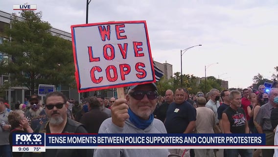 Police supporters met with opposition at rally in Jefferson Park