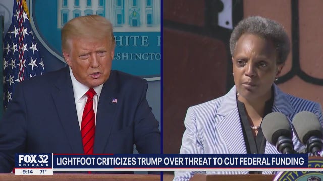'We will see him in court': Lightfoot strikes back after Trump threatens to cut federal funding