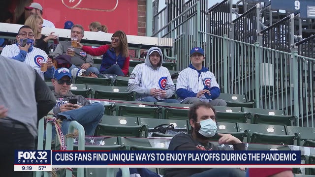 Cubs fans find ways to enjoy playoff series amid pandemic