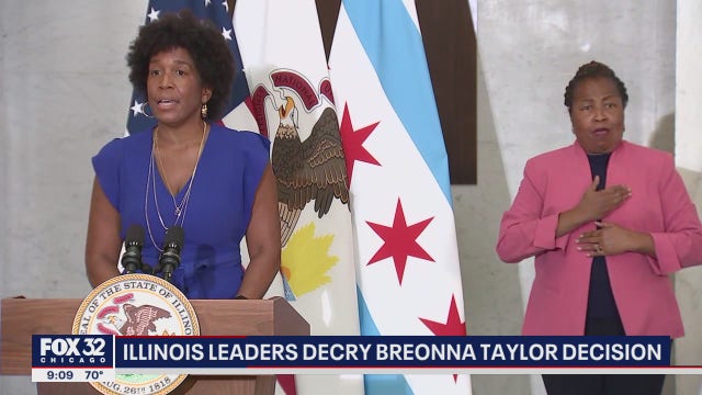 Illinois leaders decry charges in Breonna Taylor case