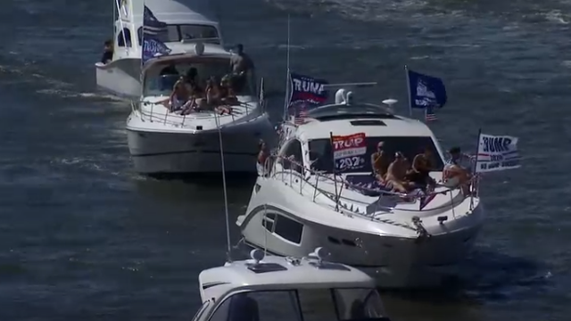 New Jersey boat parade in support of Trump, police and vets attempts to break world record