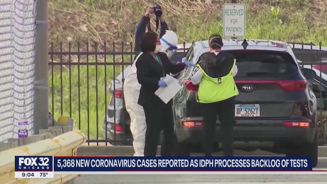 Illinois reports 5,368 coronavirus cases after processing tests backlog