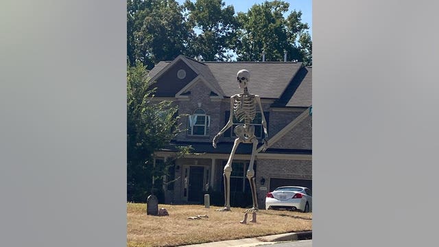 Home Depot selling giant Halloween skeleton: 'I love him'